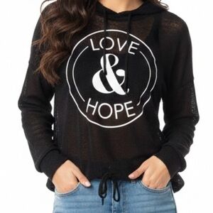 H & M Mesh Graphic Hoodie